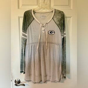 Green Bay Packers maternity shirt from Touch by Alyssa Milano, size medium